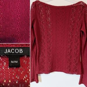JACOB Crochet Boat Neck Top
